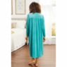 Long-Sleeve Velour Nightgown, , large