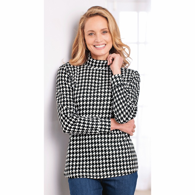 Classic Turtleneck, Houndstooth, large