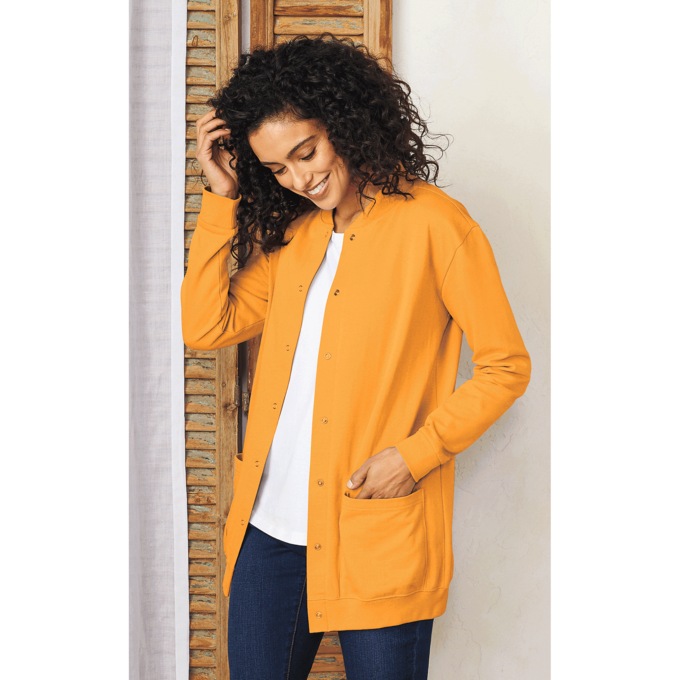 Snap-Front Cardigan, Mango, large