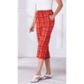 Plaid Capris, Orange Plaid, large