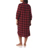 Flannel Snap-Front Duster, Red, large