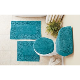Color Connection 5-Piece Cotton Bath Rug &amp; Toilet Cover Set, , large