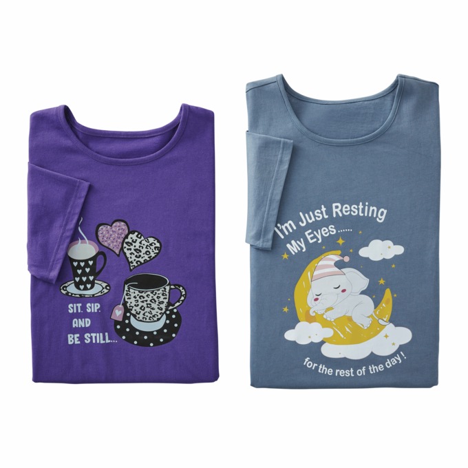 2-Pack Nightshirts, Be Still, large