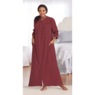 Snap-Front Long Terry Robe, , large