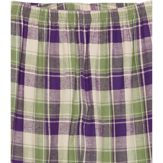 Women's Plaid Flannel PJ Set, Violet, large