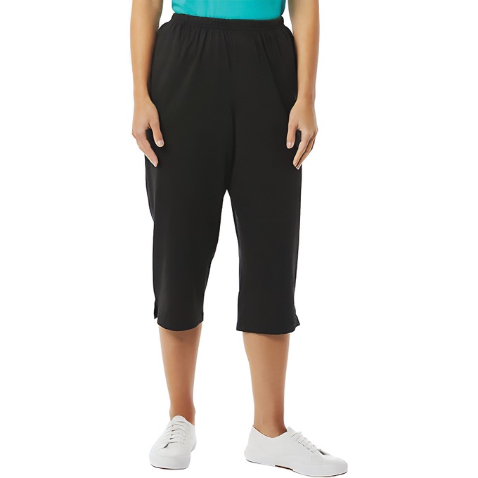 Knit Capri, Black, large