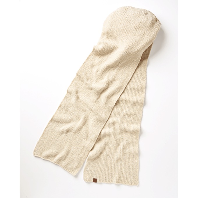 Hooded Scarf, Ivory, large