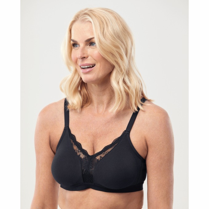 QT Intimates&trade; Cami Bra with Lace Insert, , large
