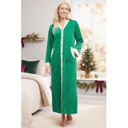 Chenille Colorblock Robe, , large