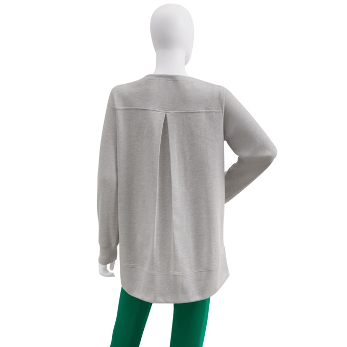 Hi-Low Pleated-Back Tunic, , large