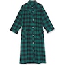 Flannel Snap-Front Duster, Green, large