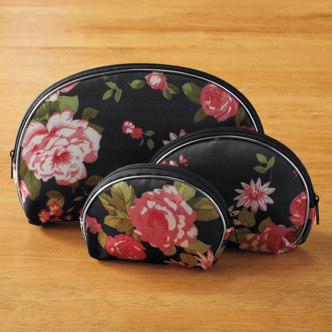 3-Piece Cosmetic Bag Set, , large