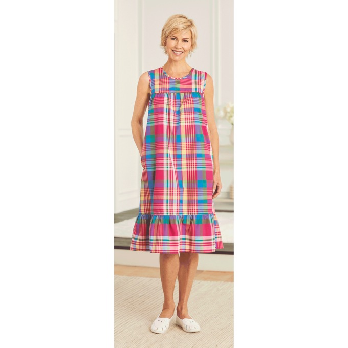 Breezy Sundress, Madras Plaid, large