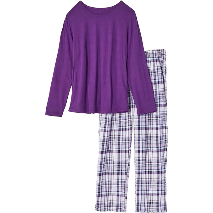 Women's Plaid Flannel PJ Set, Concord, large