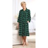 Flannel Snap-Front Duster, Green, large