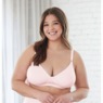Bestform&reg; Striped Wireless Cotton Bra, Pink, large