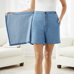 Classic Denim Skort, , large