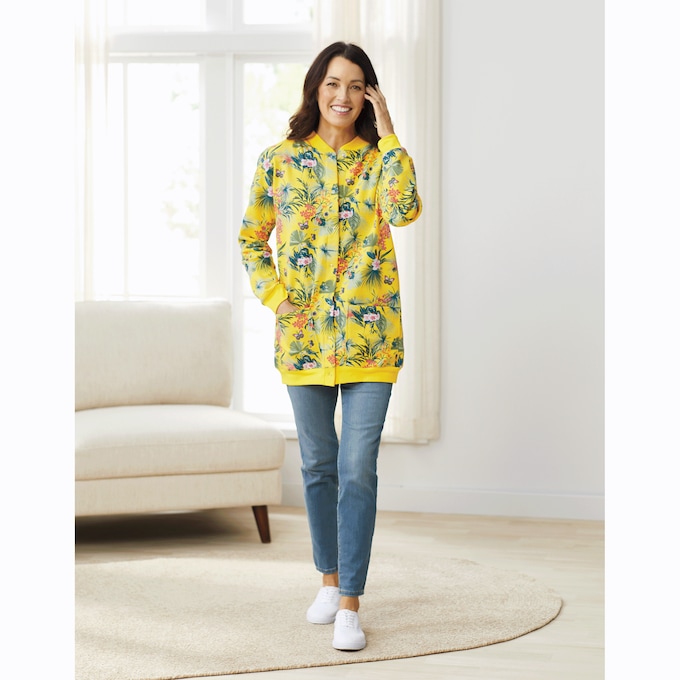 Snap-Front Cardigan, , large