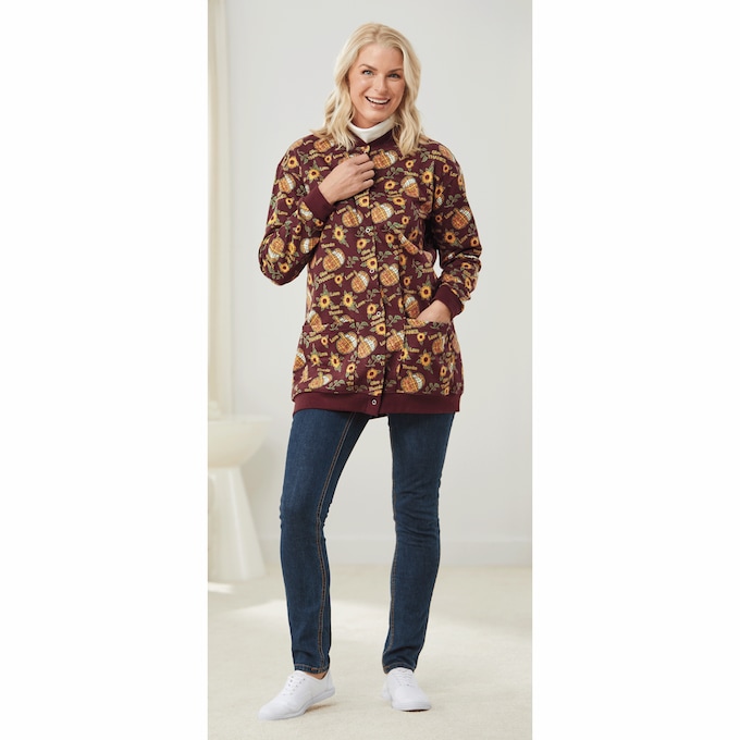 Snap-Front Cardigan, , large