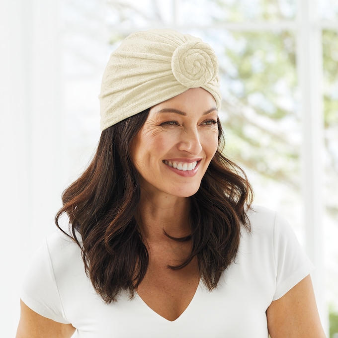Rosette Knit Turban, , large