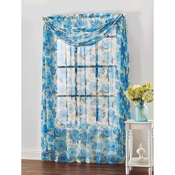 Sheer Curtain Scarf, , large