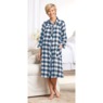 Flannel Snap-Front Duster, Navy, large
