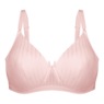 Bestform&reg; Striped Wireless Cotton Bra, Pink, large