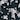 Polyester Snap-Front Duster, Black Floral, swatch