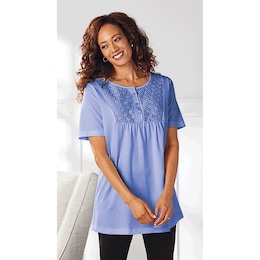Eyelet Yoke Tunic, , large
