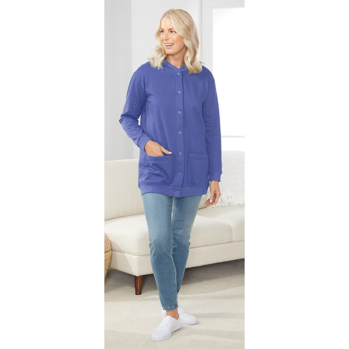 Snap-Front Cardigan, , large