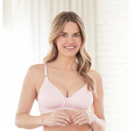 Bestform&reg; Striped Wireless Cotton Bra, , large