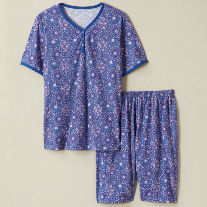 Print Shorty Pajama, , large