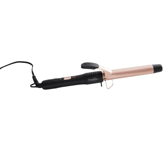 Pure Silk 1" Barrel Curling Iron, Rose Gold Black, large