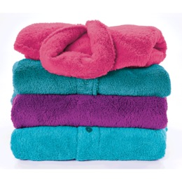 Fleece Wrap Robe, , large