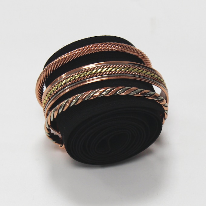 3-Piece Copper Magnetic Bracelet Set, Assorted, large