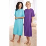 2-Pack Comfort Henley Nightshirt, Purple Turquoise, large