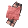 Women's Plaid Flannel PJ Set, Coral Blush, large