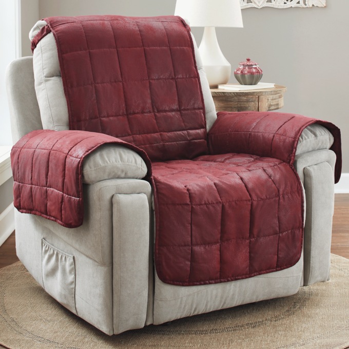 Recliner/Chair Cover, Burgundy, large