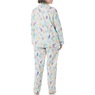 Cozee Corner Printed Flannel Pajamas, Mint Birds, large