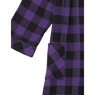 Flannel Snap-Front Duster, Purple, large