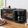 3-in-1 Breakfast Maker with Grill, Bake, Toast & Brew Functions, , large