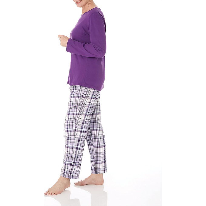Women's Plaid Flannel PJ Set, Concord, large