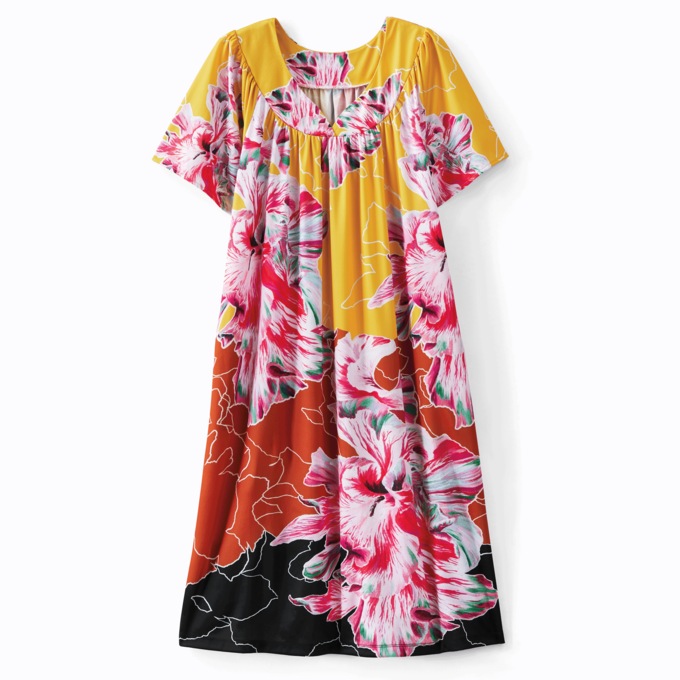 Sweetheart Neck Lounger, Floral Colorblock, large