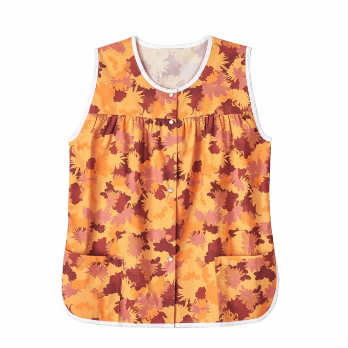 Easy-Care Button-Front Cobbler Apron, Autumn, large