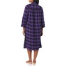 Flannel Snap-Front Duster, Purple, large
