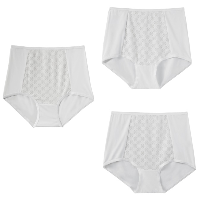 3-Pack Lace-Front Briefs, , large