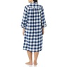 Flannel Snap-Front Duster, Navy, large