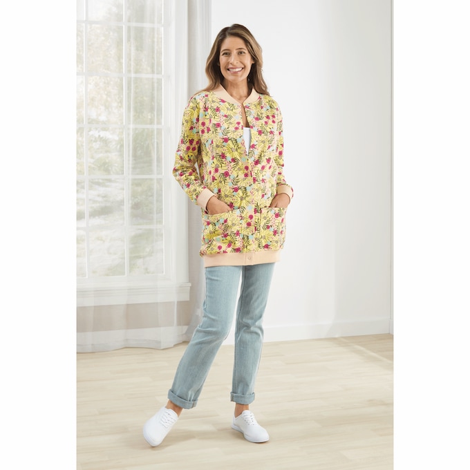 Snap-Front Cardigan, , large