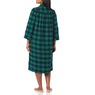 Flannel Snap-Front Duster, Green, large