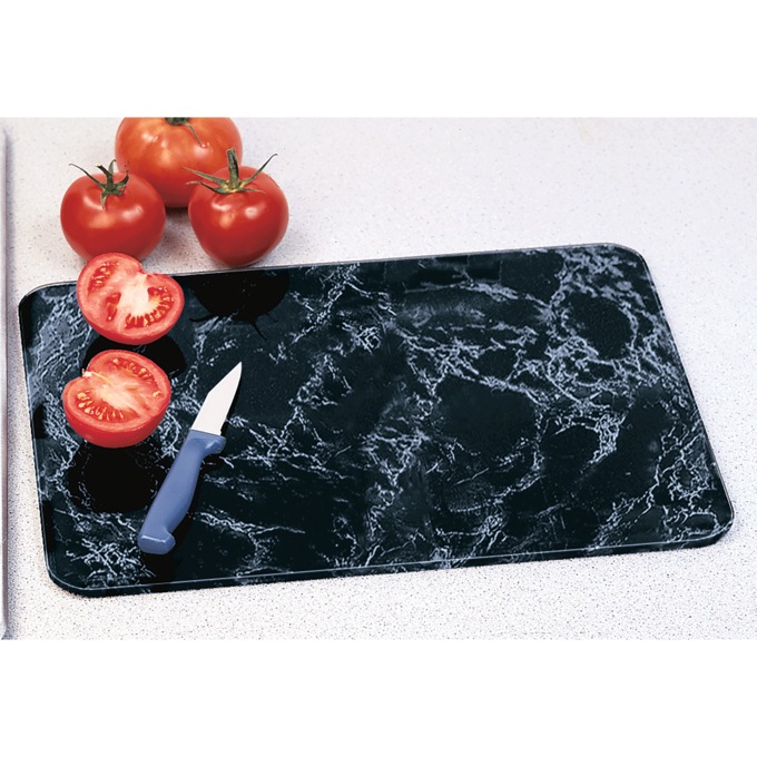 Glass Cutting Board, Black, large